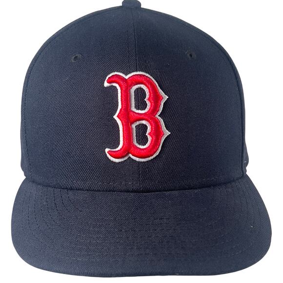 New Era Boston Red Sox Navy Authentic 59FIFTY Fitted Baseball Cap Size 7 3/8 - Picture 1 of 11